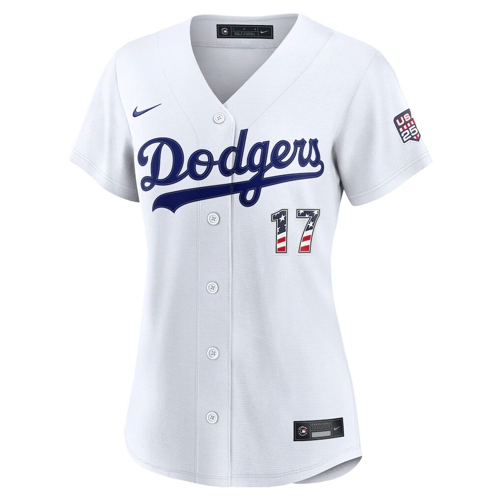 Fourth of July Women’s Los Angeles Dodgers Shohei Ohtani Nike White USA 250 Stadium Jersey
