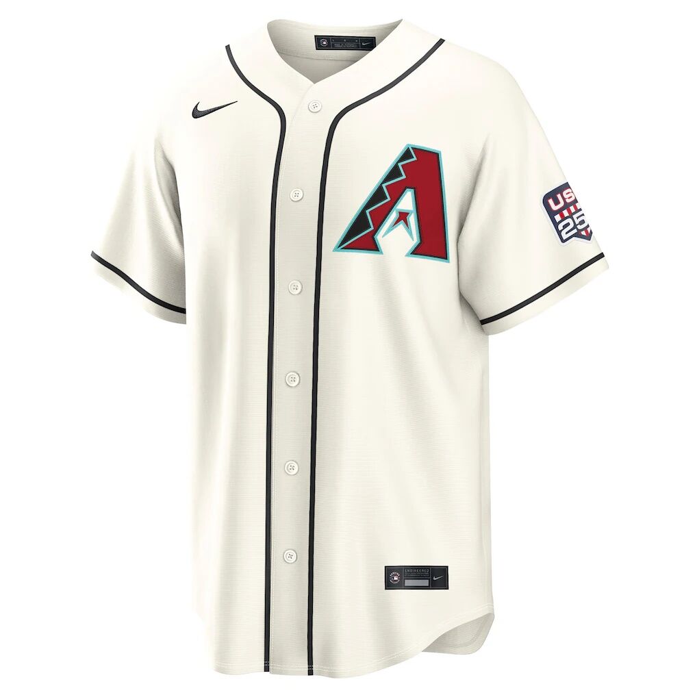 Fourth of July Arizona Diamondbacks Corbin Carroll Nike Cream USA 250 Stadium Jersey
