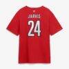 Seth Jarvis Carolina Hurricanes Fashion7 2026 Stanley Cup Champions Authentic Stack Name & Number T-Shirt - Red - Detail View