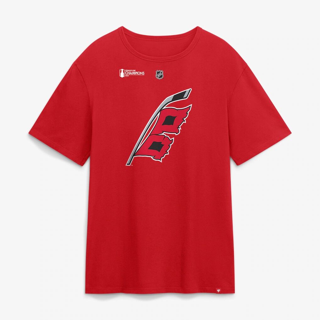 Seth Jarvis Carolina Hurricanes Fashion7 2026 Stanley Cup Champions Authentic Stack Name & Number T-Shirt