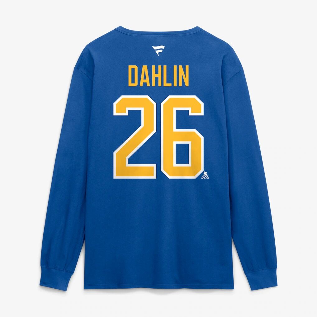 Rasmus Dahlin Buffalo Sabres Fashion7 Authentic Stack Name & Number Long Sleeve T-Shirt - Royal
