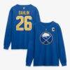 Rasmus Dahlin Buffalo Sabres Fashion7 Authentic Stack Name & Number Long Sleeve T-Shirt - - Front View