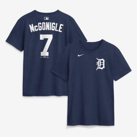 Kevin McGonigle Detroit Tigers Nike Name & Number T-Shirt - Navy - Front View