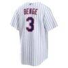 Carson Benge New York Mets Nike Home Replica Jersey - White - Detail View