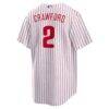 Justin Crawford Philadelphia Phillies Nike Home Replica Jersey - White - Detail View