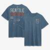 Seattle Seahawks Fashion7 Washed Americana T-Shirt - Blue - Front View