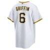 Konnor Griffin Pittsburgh Pirates Nike Home Replica Jersey - White - Detail View