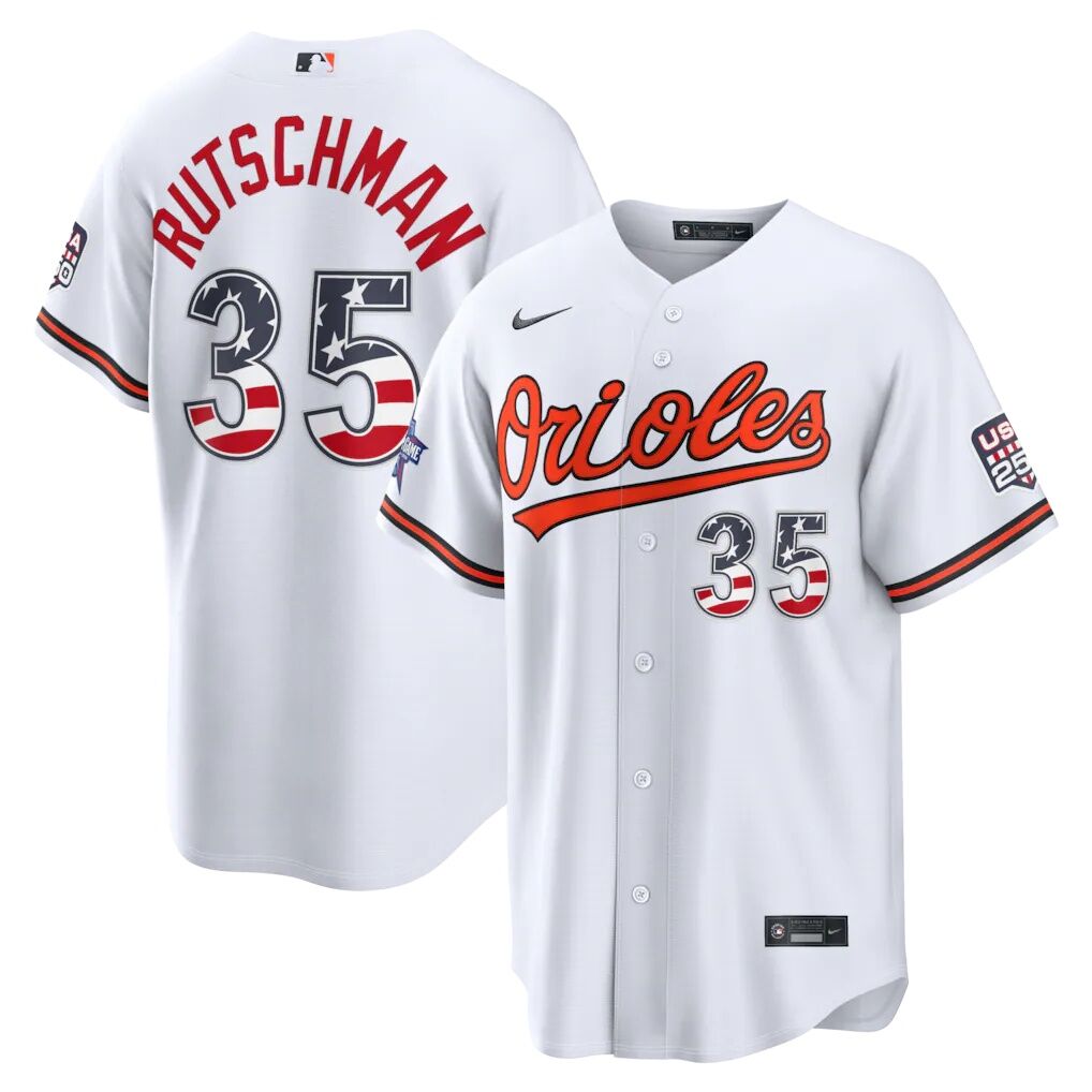 2026 All-Star Edition Stars & Stripes Baltimore Orioles Adley Rutschman Nike White Stadium Jersey