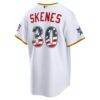 2026 All-Star Edition Stars & Stripes Pittsburgh Pirates Paul Skenes Nike White Stadium Jersey - - Detail View