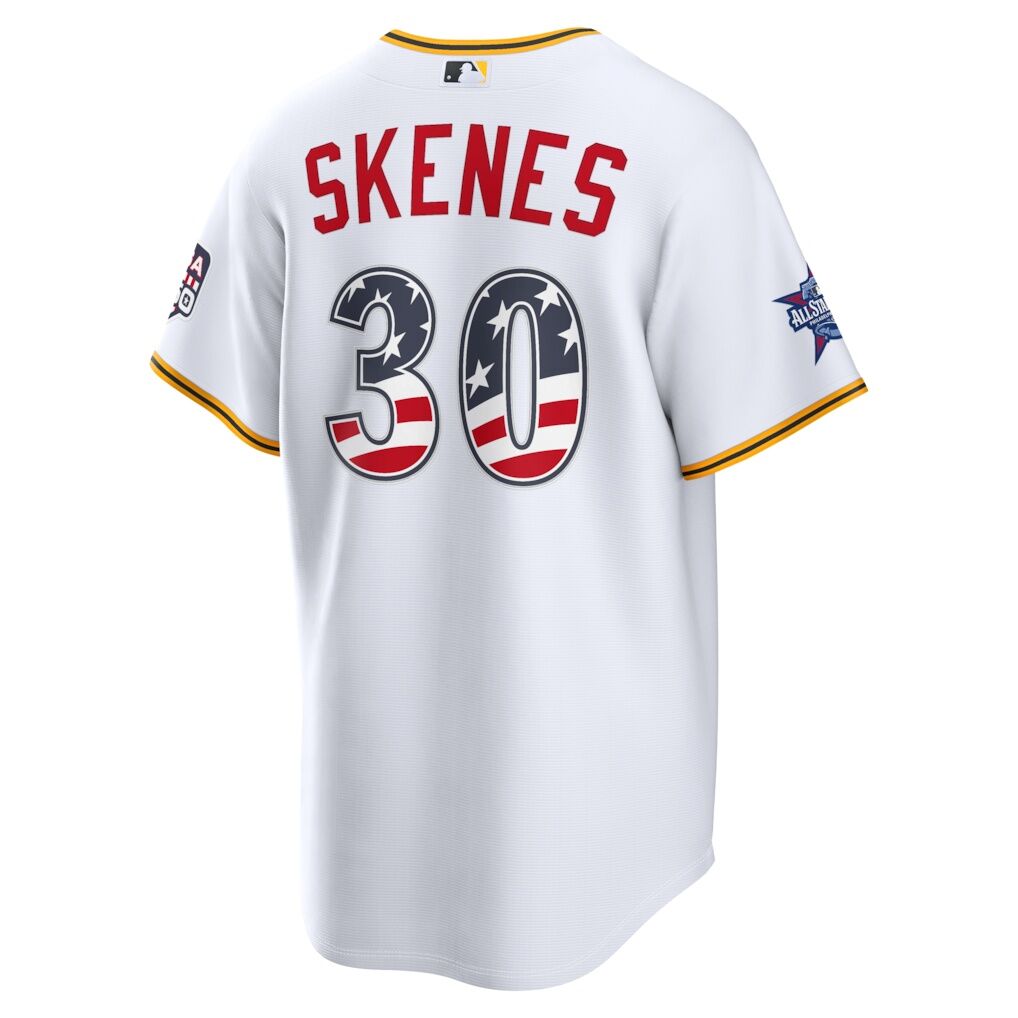 2026 All-Star Edition Stars & Stripes Pittsburgh Pirates Paul Skenes Nike White Stadium Jersey