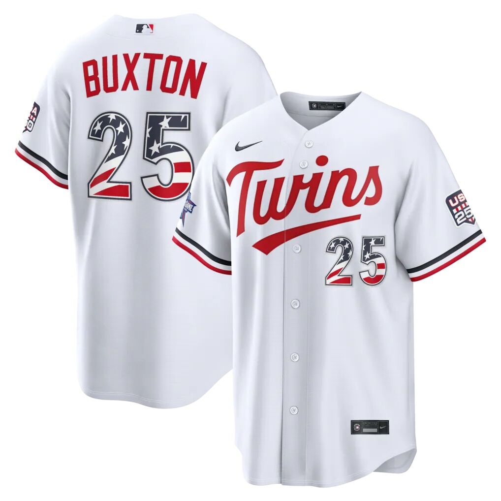 2026 All-Star Edition Stars & Stripes Minnesota Twins Byron Buxton Nike White Stadium Jersey