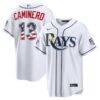 2026 All-Star Edition Stars & Stripes Tampa Bay Rays Junior Caminero Nike White Stadium Jersey - - Front View