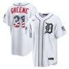 2026 All-Star Edition Stars & Stripes Detroit Tigers Riley Greene Nike White Stadium Jersey - - Front View