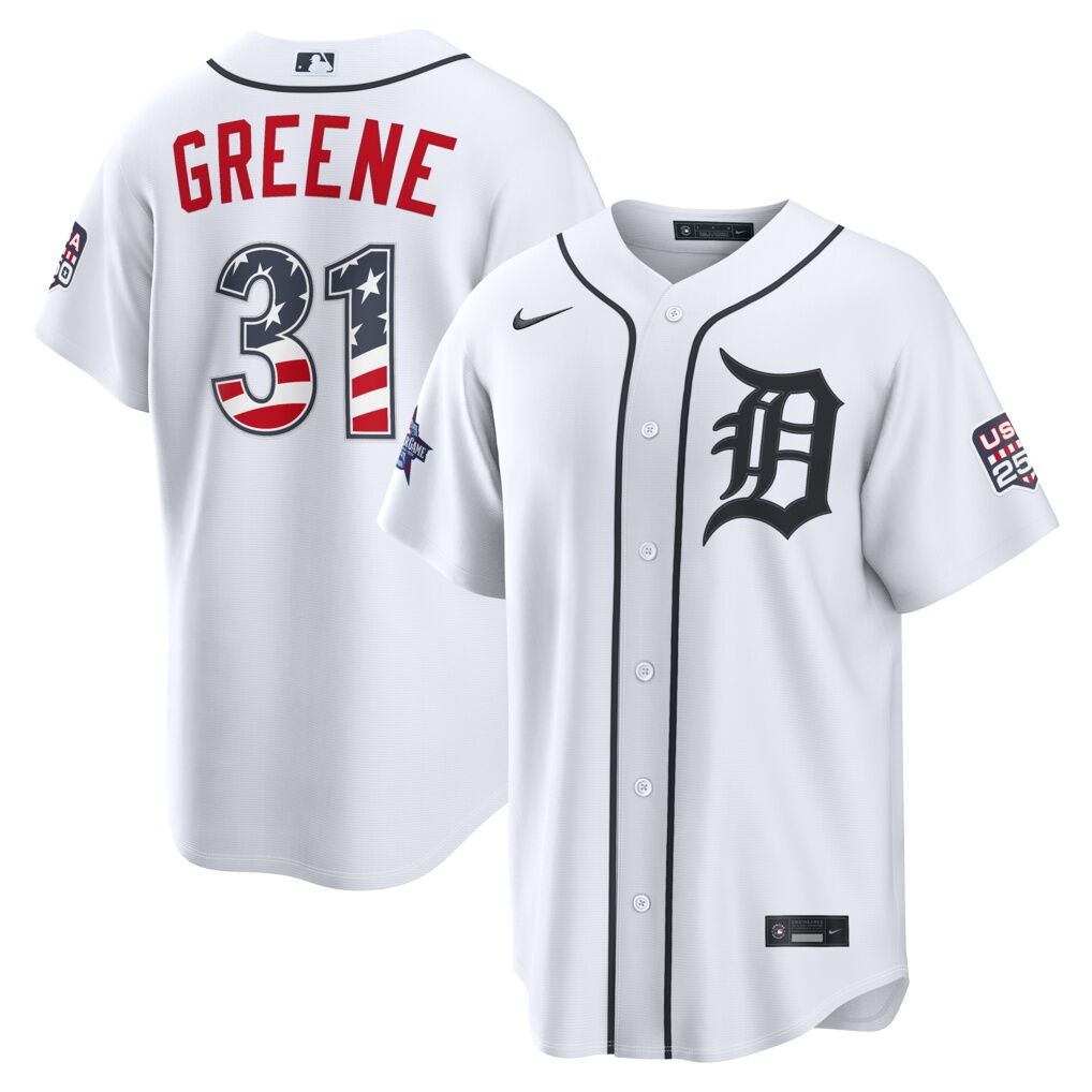 2026 All-Star Edition Stars & Stripes Detroit Tigers Riley Greene Nike White Stadium Jersey