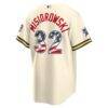 2026 All-Star Edition Stars & Stripes Milwaukee Brewers Jacob Misiorowski Nike Cream Stadium Jersey - - Detail View