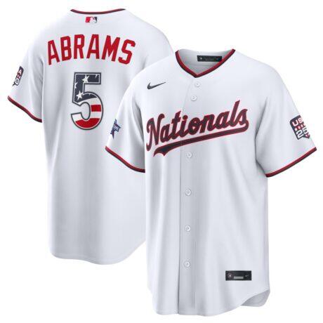 2026 All-Star Edition Stars & Stripes Washington Nationals CJ Abrams Nike White Stadium Jersey