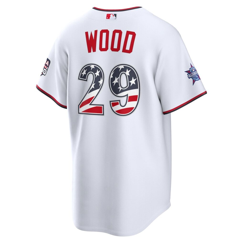 2026 All-Star Edition Stars & Stripes Washington Nationals James Wood Nike White Stadium Jersey
