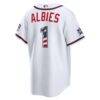 2026 All-Star Edition Stars & Stripes Atlanta Braves Ozzie Albies Nike White Stadium Jersey - - Detail View