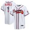 2026 All-Star Edition Stars & Stripes Atlanta Braves Ozzie Albies Nike White Stadium Jersey - - Front View