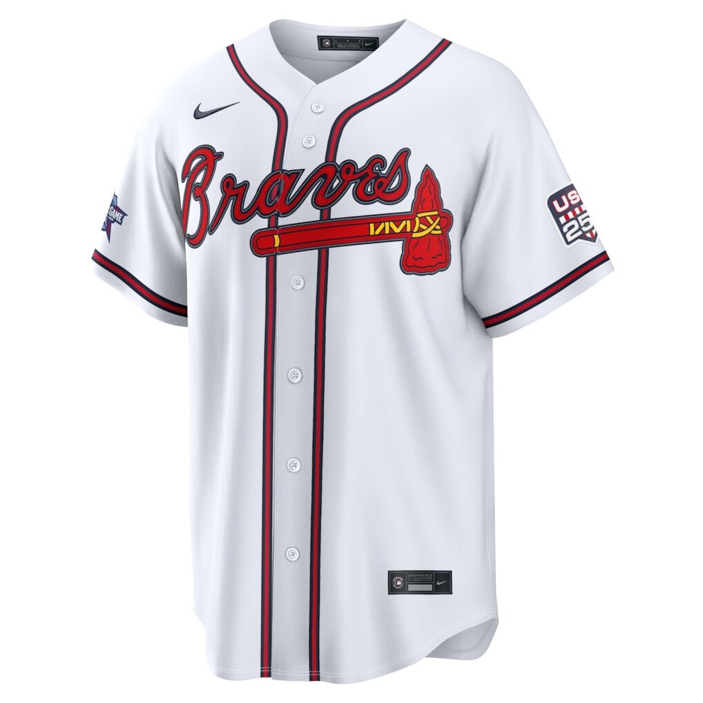 2026 All-Star Edition Stars & Stripes Atlanta Braves Ozzie Albies Nike White Stadium Jersey