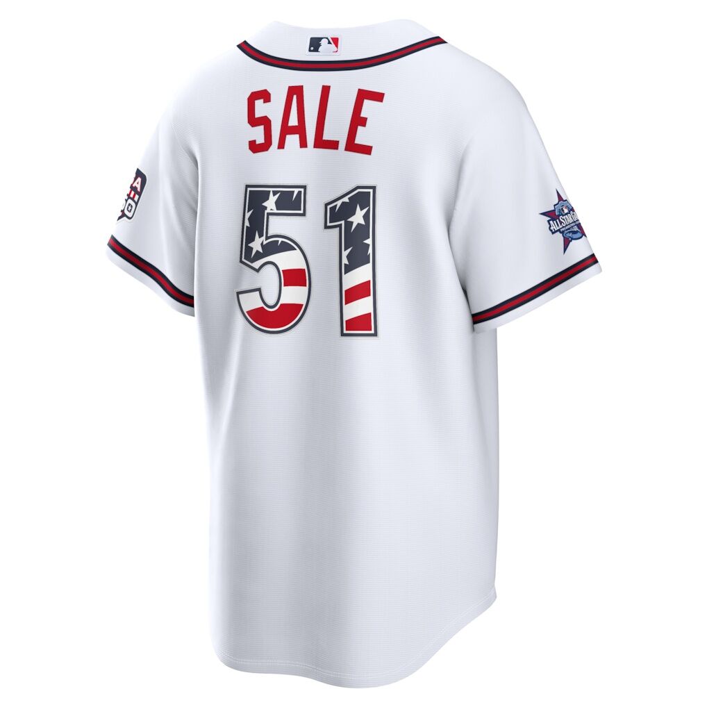 2026 All-Star Edition Stars & Stripes Atlanta Braves Chris Sale Nike White Stadium Jersey