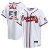 2026 All-Star Edition Stars & Stripes Atlanta Braves Chris Sale Nike White Stadium Jersey - - Front View