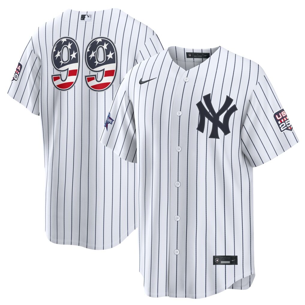2026 All-Star Edition Stars & Stripes New York Yankees Aaron Judge Nike White Stadium Jersey