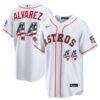 2026 All-Star Edition Stars & Stripes Houston Astros Yordan Alvarez Nike White Stadium Jersey - - Front View