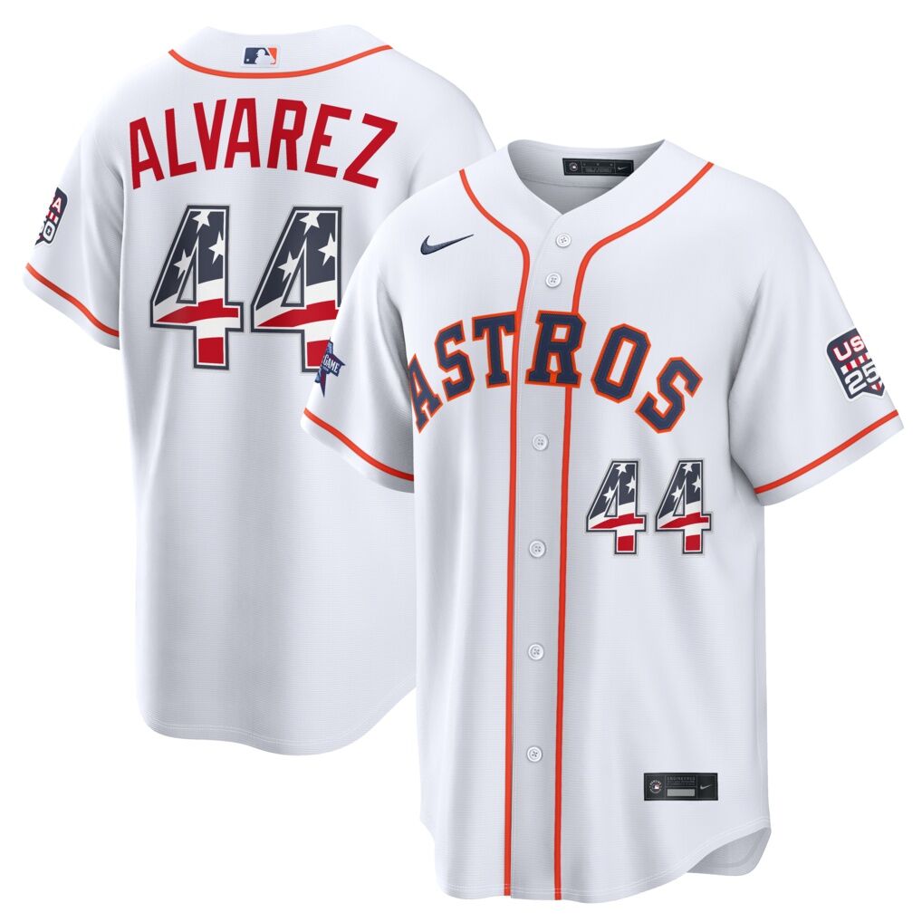 2026 All-Star Edition Stars & Stripes Houston Astros Yordan Alvarez Nike White Stadium Jersey