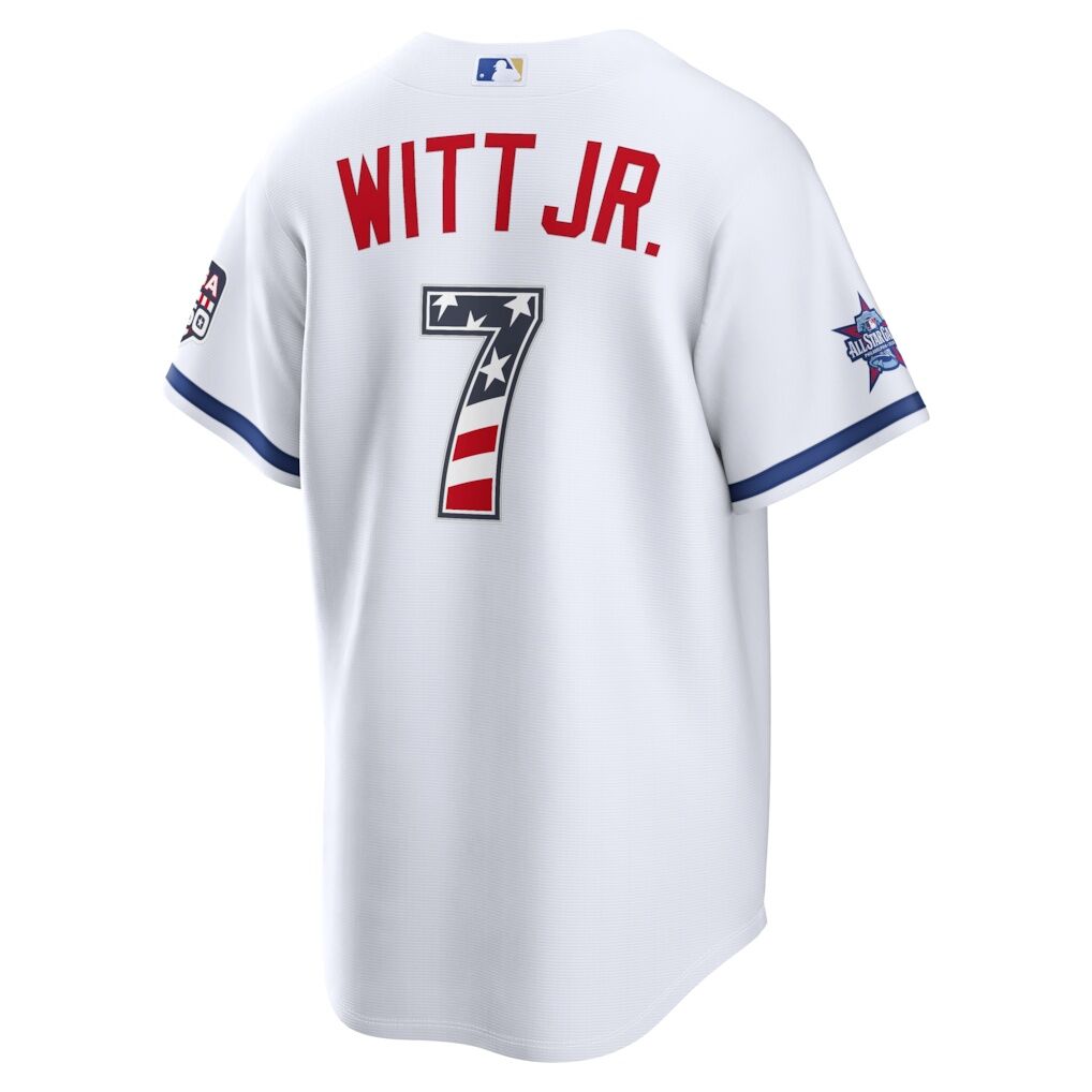 2026 All-Star Edition Stars & Stripes Kansas City Royals Bobby Witt Jr. Nike White Stadium Jersey
