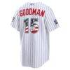 2026 All-Star Edition Stars & Stripes Colorado Rockies Hunter Goodman Nike White Stadium Jersey - - Detail View