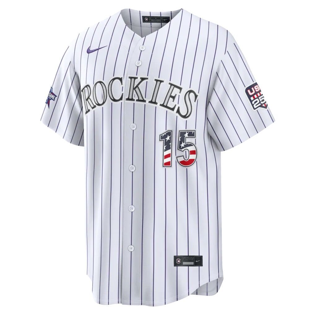 2026 All-Star Edition Stars & Stripes Colorado Rockies Hunter Goodman Nike White Stadium Jersey