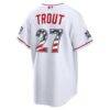 2026 All-Star Edition Stars & Stripes Los Angeles Angels Mike Trout Nike White Stadium Jersey - - Detail View