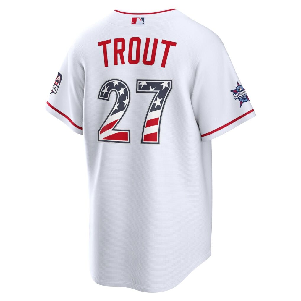 2026 All-Star Edition Stars & Stripes Los Angeles Angels Mike Trout Nike White Stadium Jersey