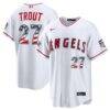 2026 All-Star Edition Stars & Stripes Los Angeles Angels Mike Trout Nike White Stadium Jersey - - Front View