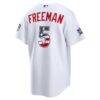 2026 All-Star Edition Stars & Stripes Los Angeles Dodgers Freddie Freeman Nike White Stadium Jersey - - Detail View
