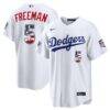 2026 All-Star Edition Stars & Stripes Los Angeles Dodgers Freddie Freeman Nike White Stadium Jersey - - Front View