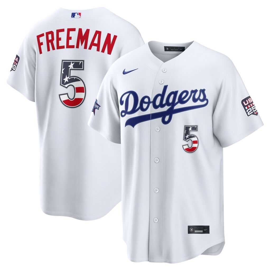 2026 All-Star Edition Stars & Stripes Los Angeles Dodgers Freddie Freeman Nike White Stadium Jersey