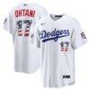 2026 All-Star Edition Stars & Stripes Los Angeles Dodgers Shohei Ohtani Nike White Stadium Jersey - - Front View