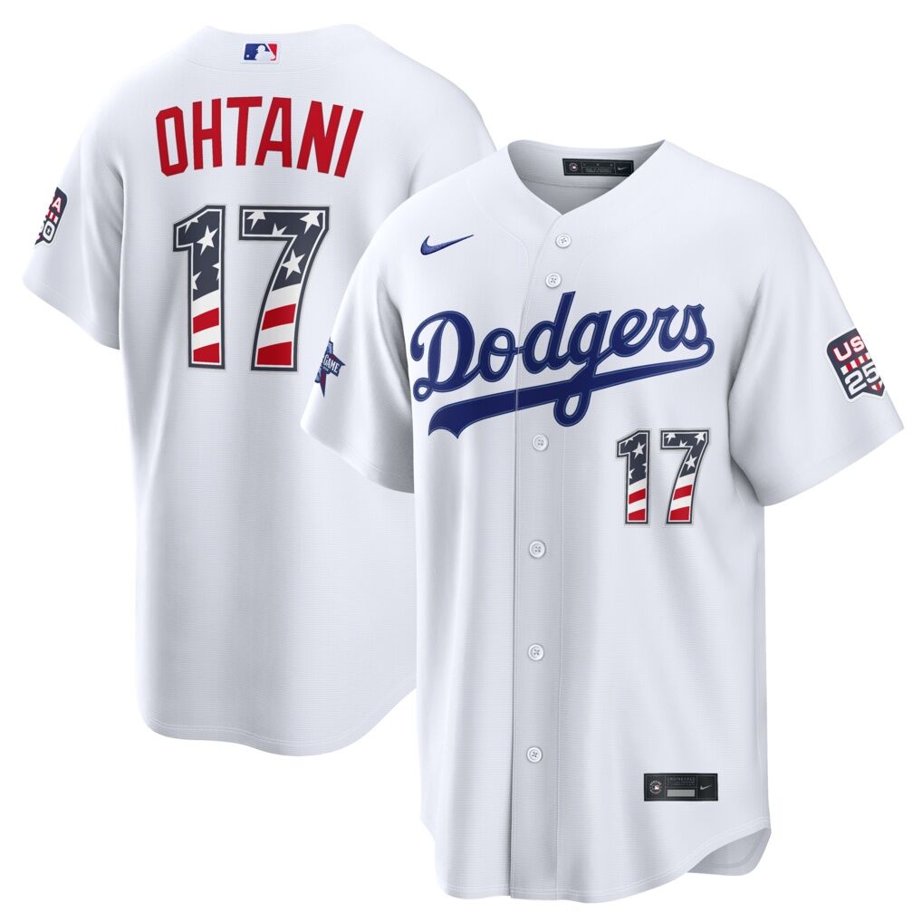 2026 All-Star Edition Stars & Stripes Los Angeles Dodgers Shohei Ohtani Nike White Stadium Jersey
