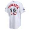 2026 All-Star Edition Stars & Stripes Los Angeles Dodgers Yoshinobu Yamamoto Nike White Stadium Jersey - - Detail View