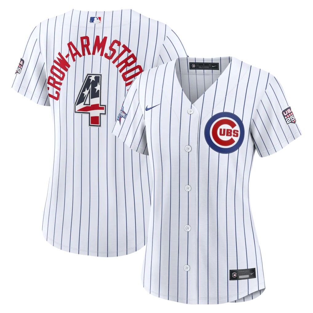 2026 All-Star Edition Stars & Stripes Women's Chicago Cubs Pete Crow-Armstrong Nike White Stadium Jersey