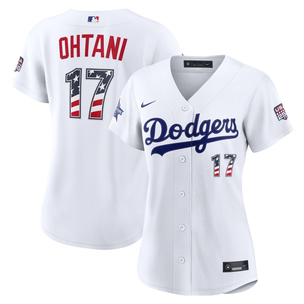 2026 All-Star Edition Stars & Stripes Women's Los Angeles Dodgers Shohei Ohtani Nike White Stadium Jersey