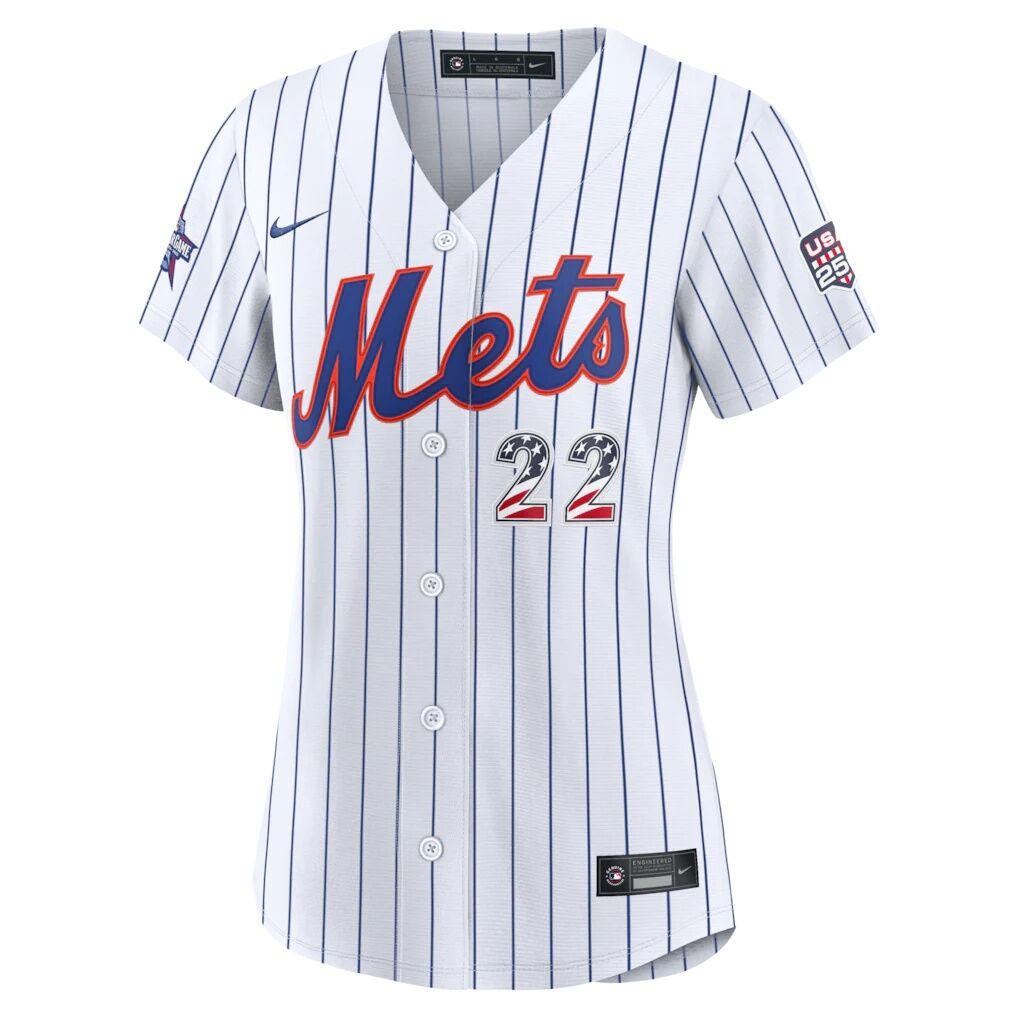 2026 All-Star Edition Stars & Stripes Women's New York Mets Juan Soto Nike White Stadium Jersey