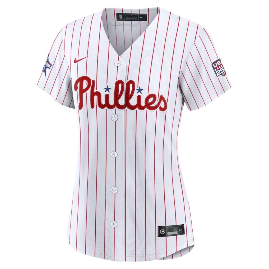 2026 All-Star Edition Stars & Stripes Women's Philadelphia Phillies Kyle Schwarber Nike White Stadium Jersey