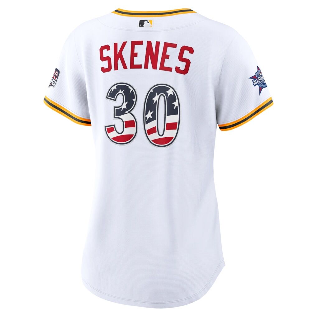 2026 All-Star Edition Stars & Stripes Women's Pittsburgh Pirates Paul Skenes Nike White Stadium Jersey
