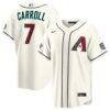 2026 All-Star Game Arizona Diamondbacks Corbin Carroll Nike Cream Replica Jersey - - Front View