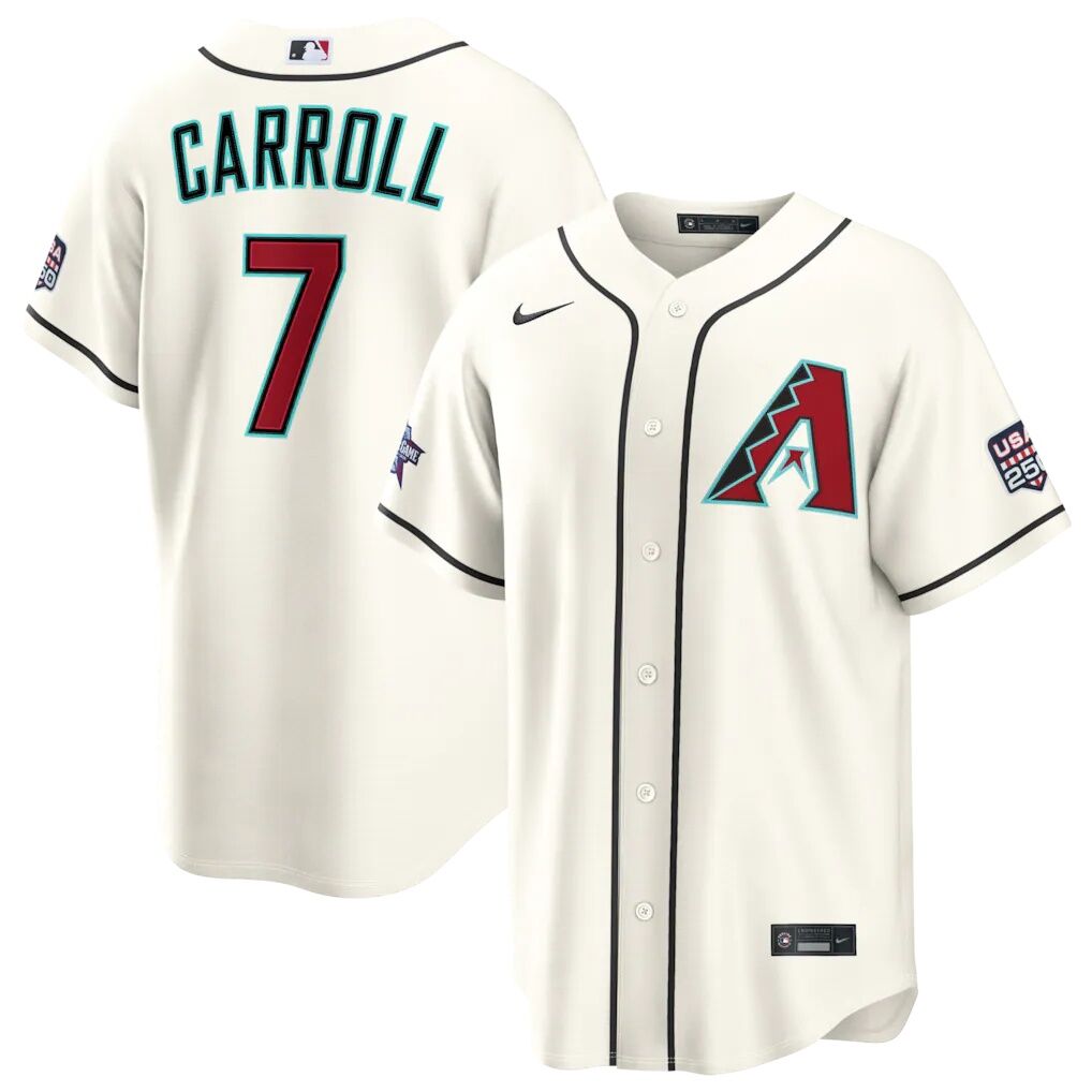 2026 All-Star Game Arizona Diamondbacks Corbin Carroll Nike Cream Replica Jersey