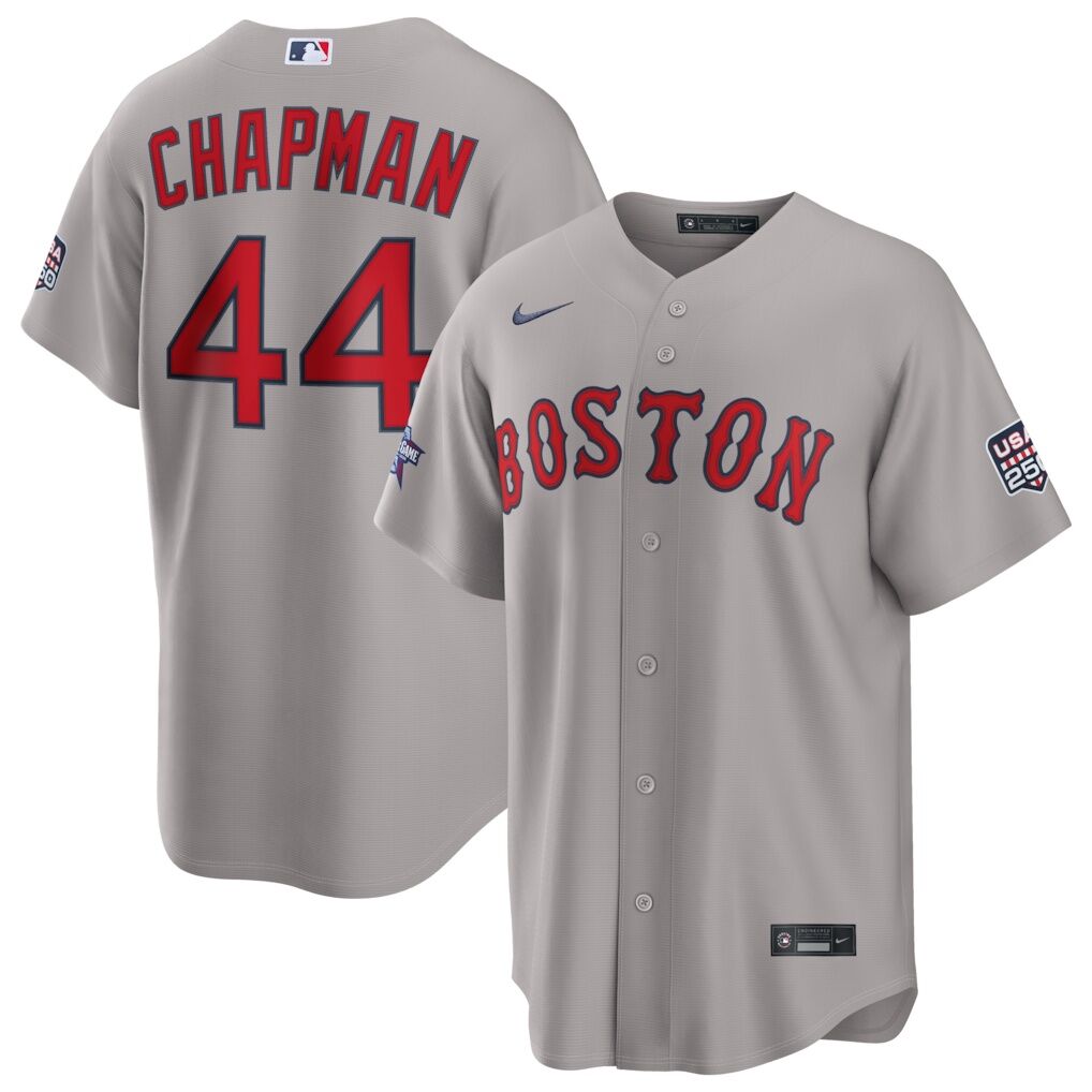2026 All-Star Game Boston Red Sox Aroldis Chapman Nike Gray Replica Jersey