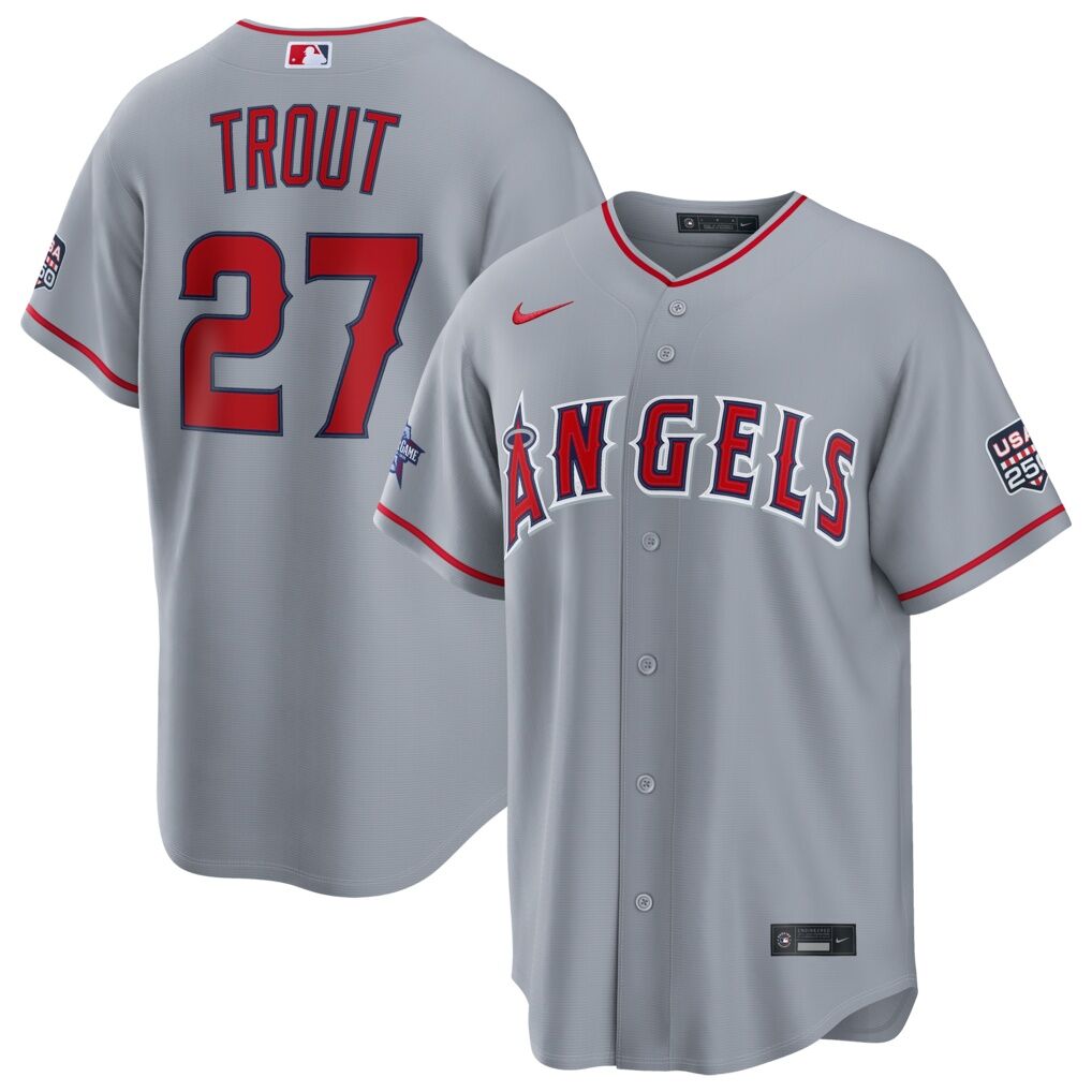 2026 All-Star Game Los Angeles Angels Mike Trout Nike Gray Replica Jersey